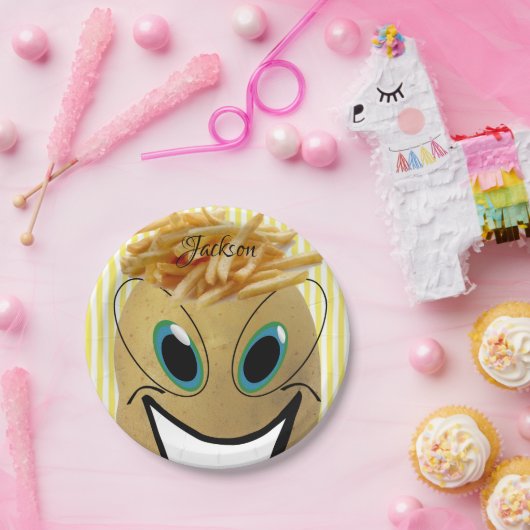 Papieren Borden, aardappel- en aardappelferries, g Papieren Bordje (Feest)