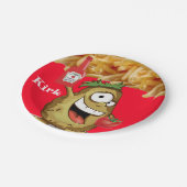 Papieren Borden, Aardappelmoes, Franse groentetchu Papieren Bordje (Gekanteld)