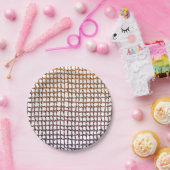 Papieren Borden Beige Net Papieren Bordje (Feest)