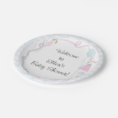 Papieren Borden "Castle Blue Pink" Papieren Bordje (Gekanteld)