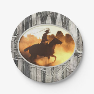 Papieren borden Cowboys Bordje