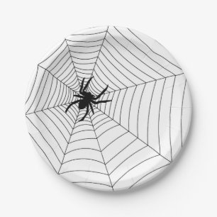 Papieren Borden - Halloween Party Spiderweb Bordje