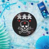 Papieren borden Halloween, schedel Papieren Bordje (Feest)