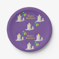 Papieren Borden, Happy Birthday-kaarsen