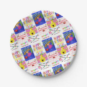 Papieren Borden, Happy Birthday Papieren Bordje