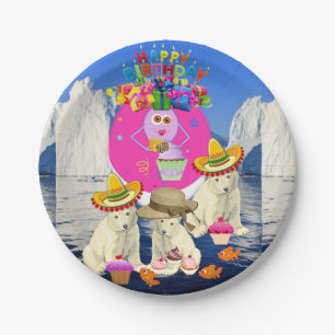 Papieren Borden, Happy Birthday Polar Beer Bordje