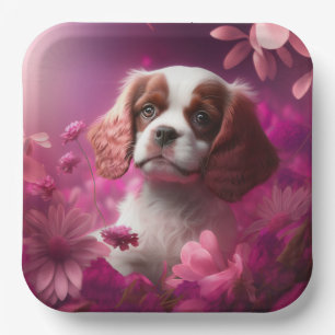 Papieren borden hond Bloem Bordje