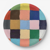Papieren Borden in Funky Squares Design Papieren Bordje (Voorkant)