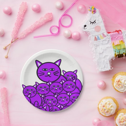 Papieren borden Katten Papieren Bordje (Feest)