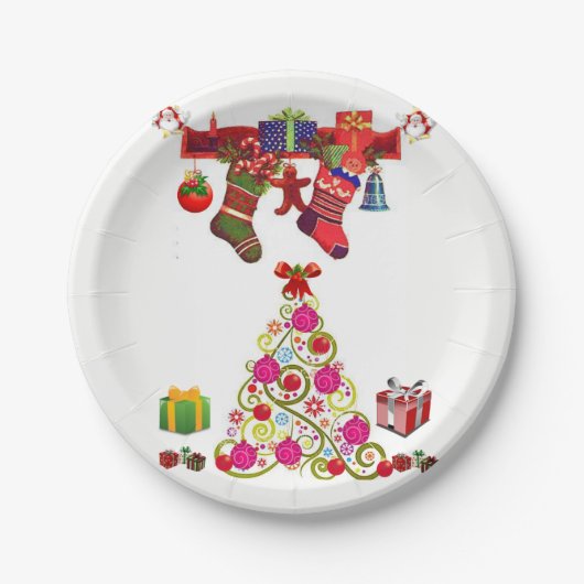 Papieren borden Kerstmis Bordje (Voorkant)