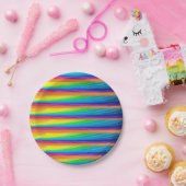 Papieren borden kleurig papieren bordje (Feest)