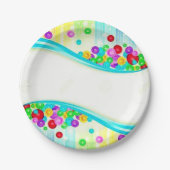 Papieren borden kleurig papieren bordje (Voorkant)
