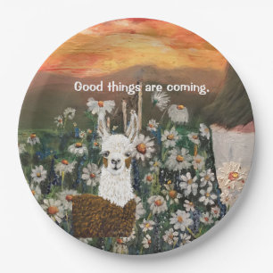 Papieren Borden Llama Papieren Bordje