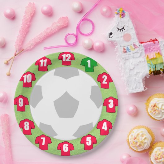 Papieren Borden met rode Shirten Papieren Bordje (Feest)