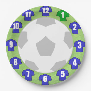 Papieren Borden met Shirten voor blauwe sport Papieren Bordje