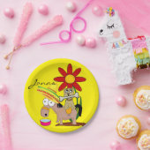 Papieren Borden, Mexicaans Donkey Sombrero Dog Yel Papieren Bordje (Feest)