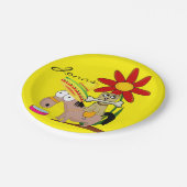 Papieren Borden, Mexicaans Donkey Sombrero Dog Yel Papieren Bordje (Gekanteld)