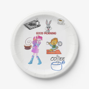 Papieren borden ontbijten papieren bordje