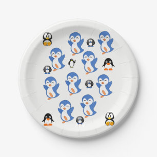 Papieren borden pinguins bordje