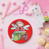 Papieren Borden, prettige kerstkerstkerstman Papieren Bordje (Feest)