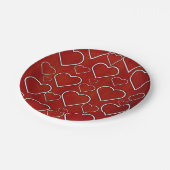 Papieren Borden, rood en wit Papieren Bordje (Gekanteld)