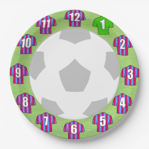 Papieren Borden - Shirten met inkt en blauwe strip Papieren Bordje