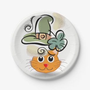 Papieren borden St. Patrick's Day Cat Papieren Bordje