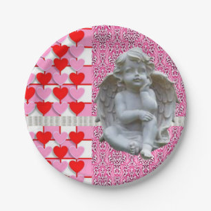 Papieren borden Valentijnsdag, Angel Bordje