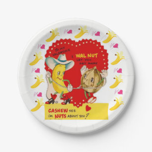 Papieren borden Valentijnsdag Bananas Cashew Papieren Bordje