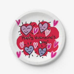 Papieren borden Valentijnsdag Bordje