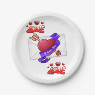 Papieren borden Valentijnsdag Bordje