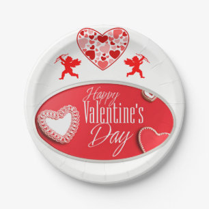 Papieren borden Valentijnsdag Bordje