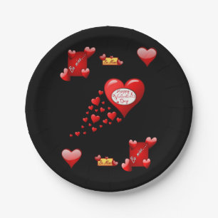 Papieren borden Valentijnsdag Bordje