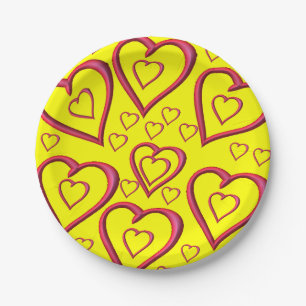 Papieren borden Valentijnsdag Bordje