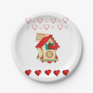 Papieren borden Valentijnsdag Bordje