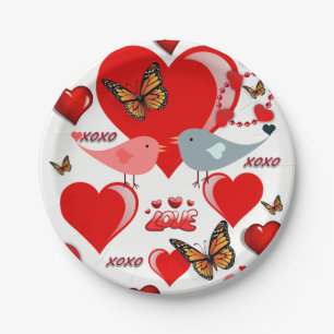 Papieren borden Valentijnsdag Bordje