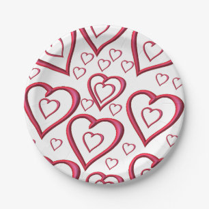 Papieren borden Valentijnsdag Bordje