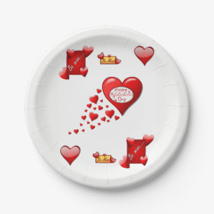 Papieren borden Valentijnsdag Bordje