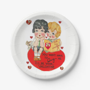 Papieren borden Valentijnsdag Bordje