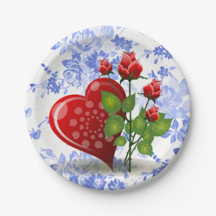 Papieren borden Valentijnsdag Bordje