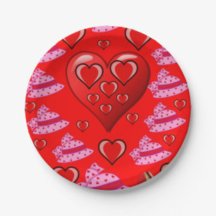 Papieren borden Valentijnsdag Bordje