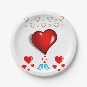 Papieren borden Valentijnsdag Bordje