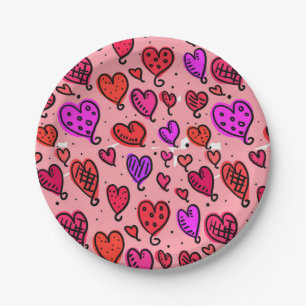 Papieren borden Valentijnsdag Bordje