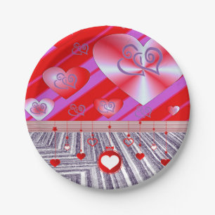 Papieren borden Valentijnsdag Bordje