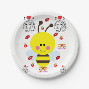 Papieren borden Valentijnsdag Bumblebee Bordje