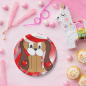 Papieren borden Valentijnsdag, hond Papieren Bordje (Feest)