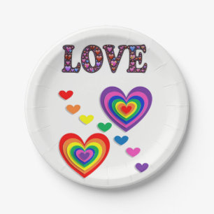 Papieren borden Valentijnsdag, Liefde Bordje