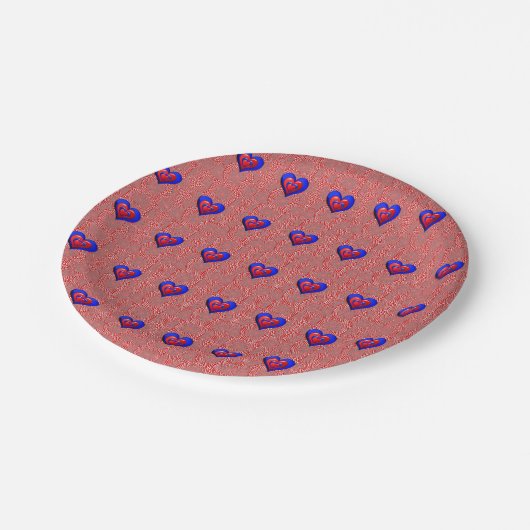 Papieren borden Valentijnsdag Papieren Bordje (Gekanteld)