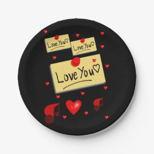 Papieren borden Valentijnsdag Papieren Bordje