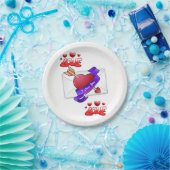 Papieren borden Valentijnsdag Papieren Bordje (Feest)